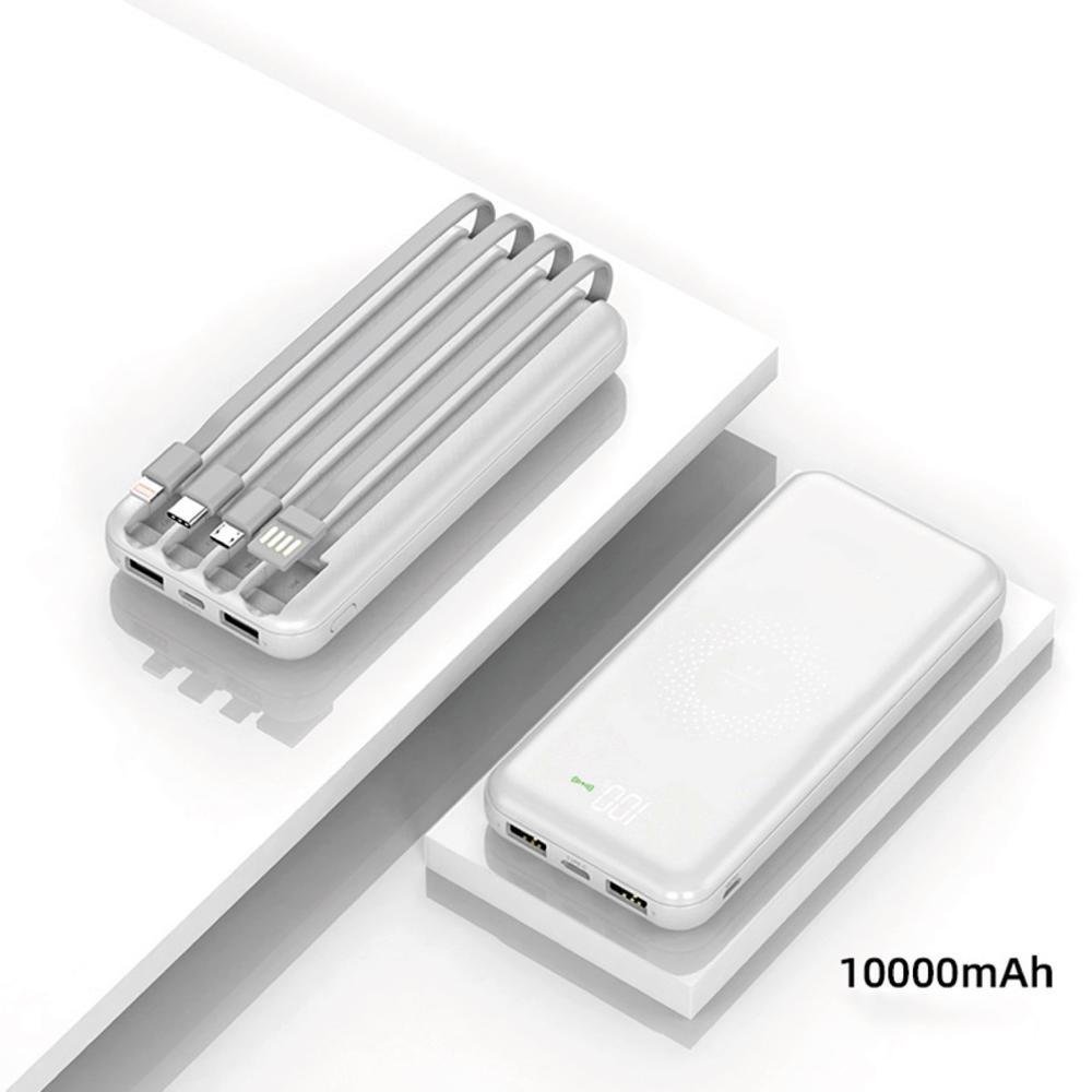 Imagem 5 de 5 do produto Carregador Portátil 10000mah Indução Power Bank 4 Em1 Hrebos Hs-920