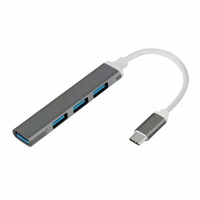 Hub Usb-c 3.0 Tipo-c 4 Portas Otg Extensão Adaptador 5 Gbps