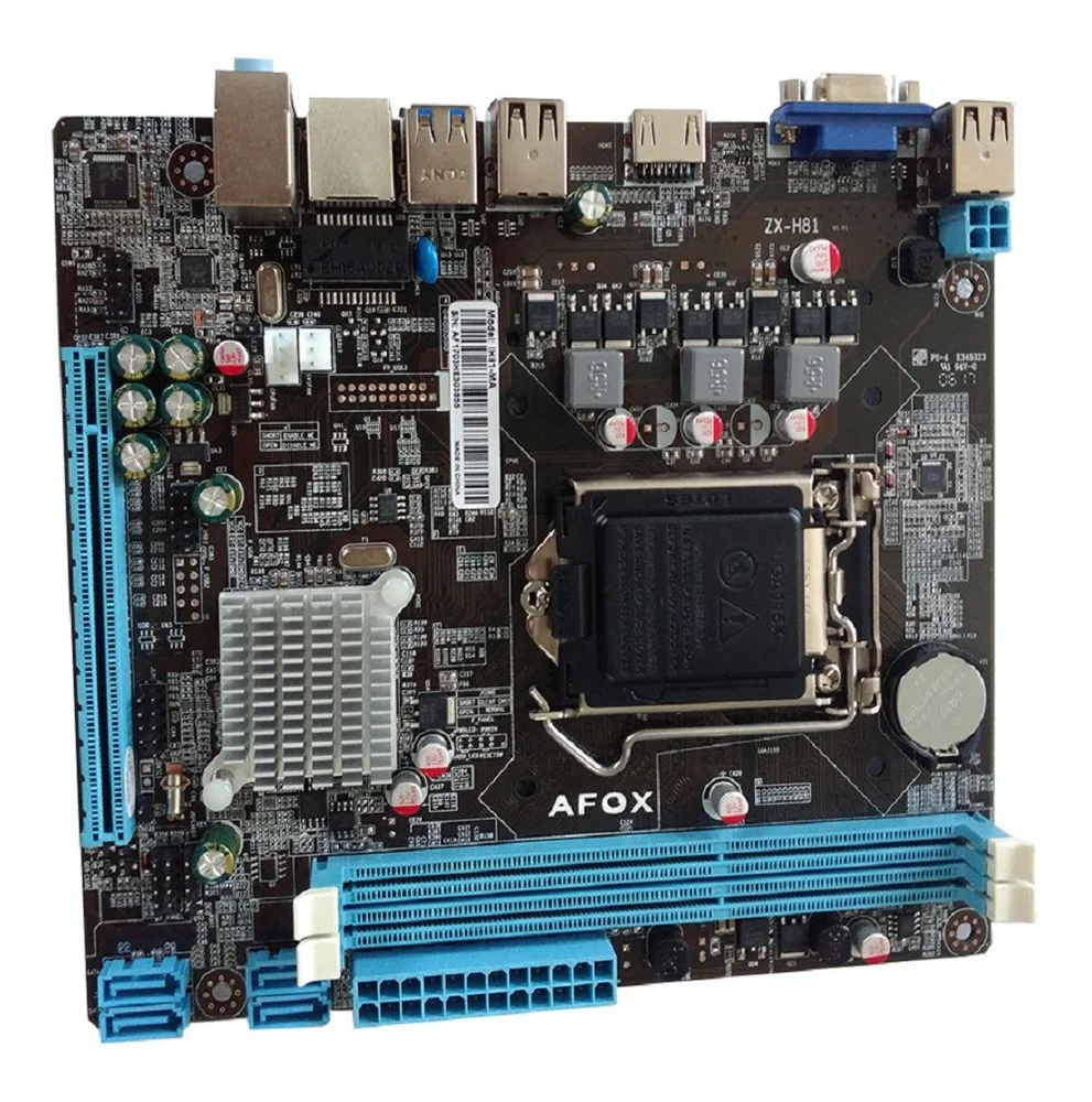 Placa-Mãe Afox, Intel LGA 1150, mATX, DDR3 - IH81-MA 7
