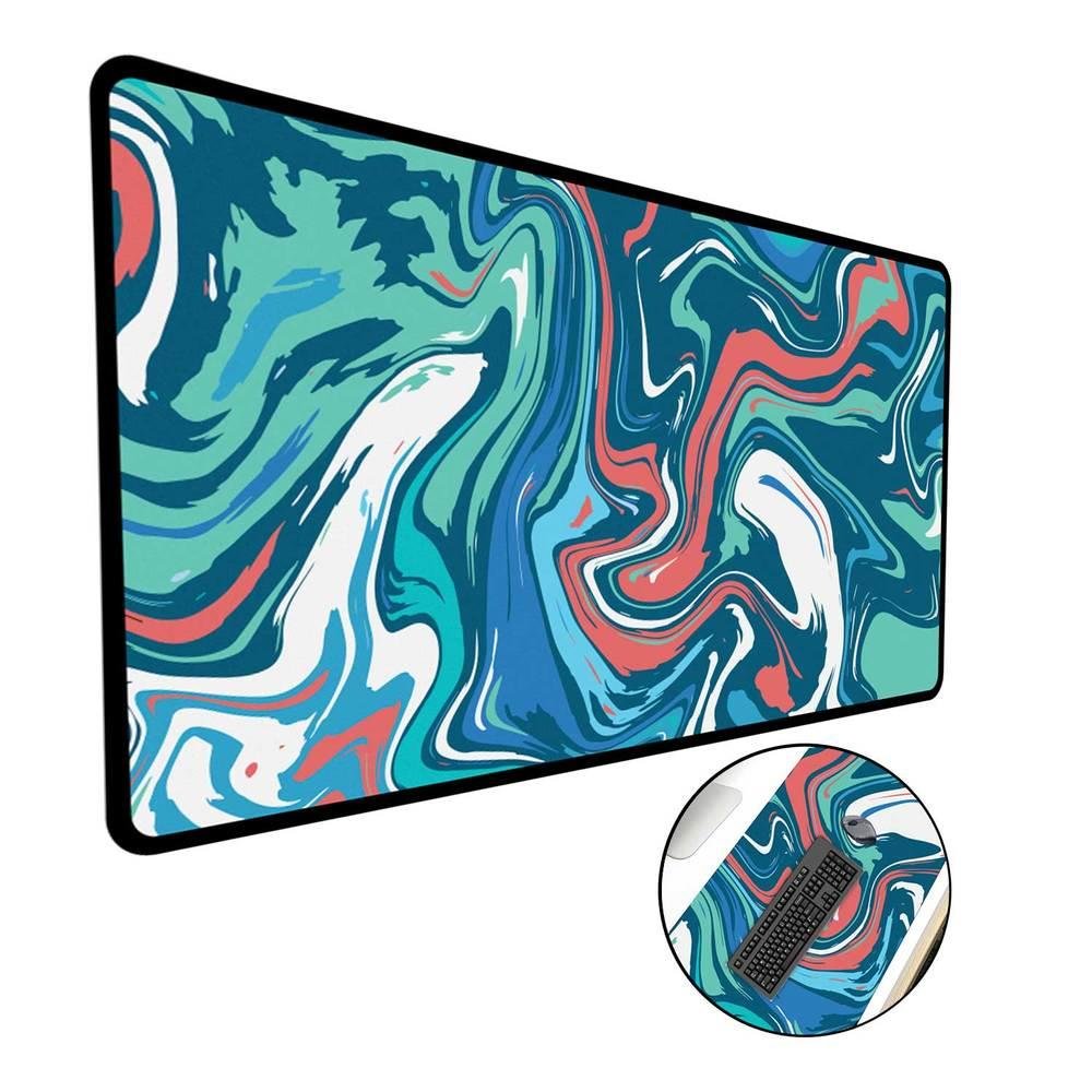 Mouse Pad Gamer Speed Extra Grande, Abstract Premium, Verde Água - 120x60 Cm Mouse Pad Gamer Speed Extra Grande, Abstract Premium, Verde Água - 120x60 Cm