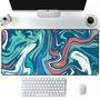 Mouse Pad Gamer Speed Extra Grande, Abstract Premium, Verde Água - 100x50 Cm
