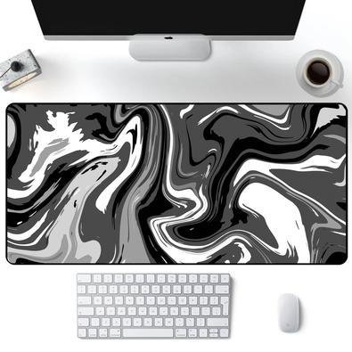 Mouse Pad Gamer Speed, Abstract Premium, Extra Grande, 100x50CM, Preto e Branco