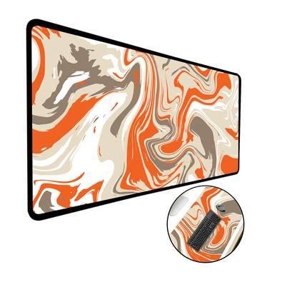 Mouse Pad Gamer Speed Extra Grande, Abstract Premium, Laranja - 120x60 Cm