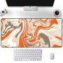 Mouse Pad Gamer Speed Extra Grande, Abstract Premium, Laranja - 120x60 Cm
