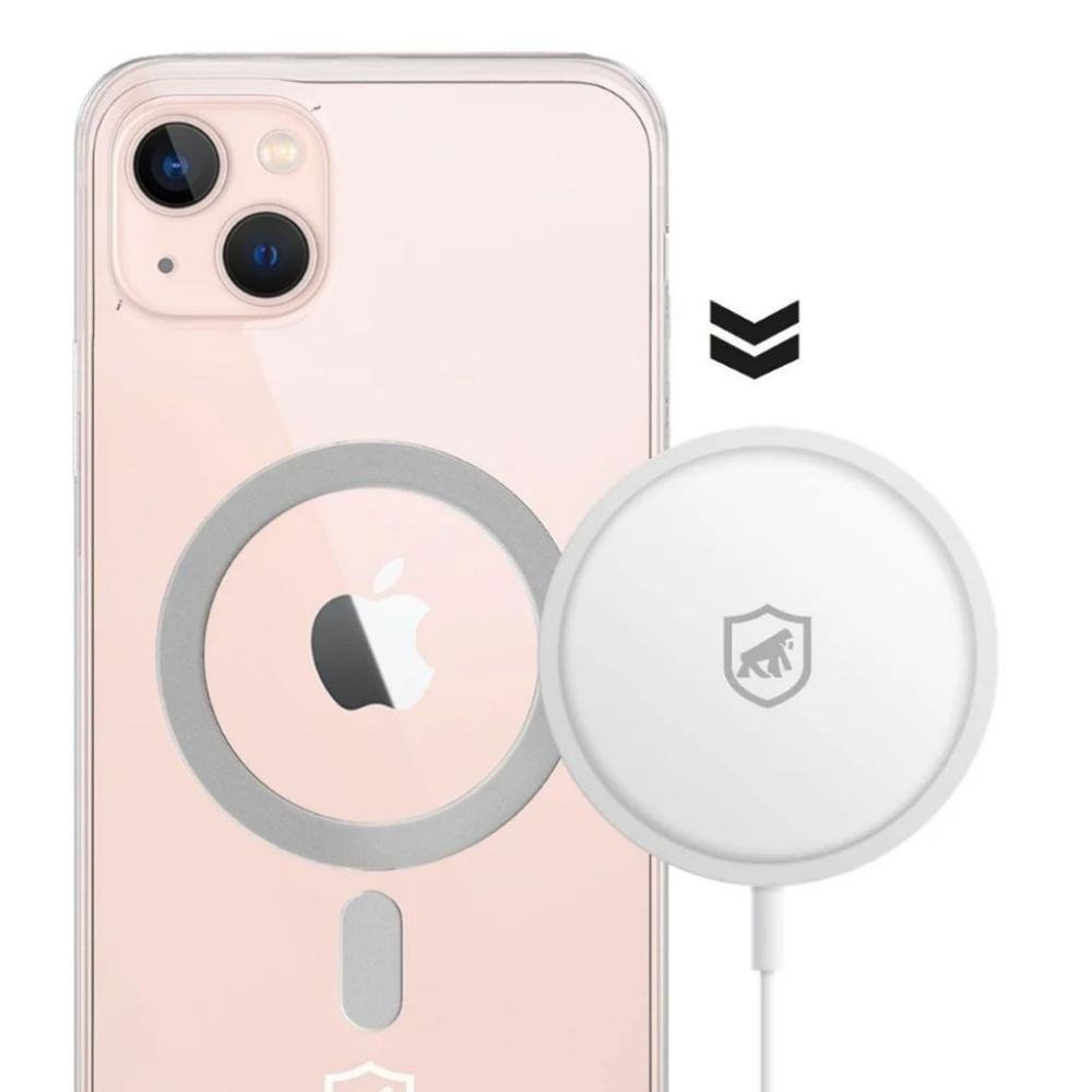 Imagem 2 de 5 do produto Kit - Capa Para Iphone 13 Mini + Magsafe, Carregador - Gshield