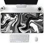 Mouse Pad Criarte Gamer Speed Abstract Premium, Extra Grande, Preto E Branco, 90x40 Cm