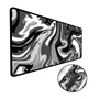 Mouse Pad Criarte Gamer Speed Abstract Premium, Extra Grande, Preto E Branco, 90x40 Cm