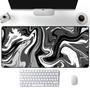 Mouse Pad Gamer Speed Extra Grande, Abstract Premium, Preto E Branco - 70x35 Cm