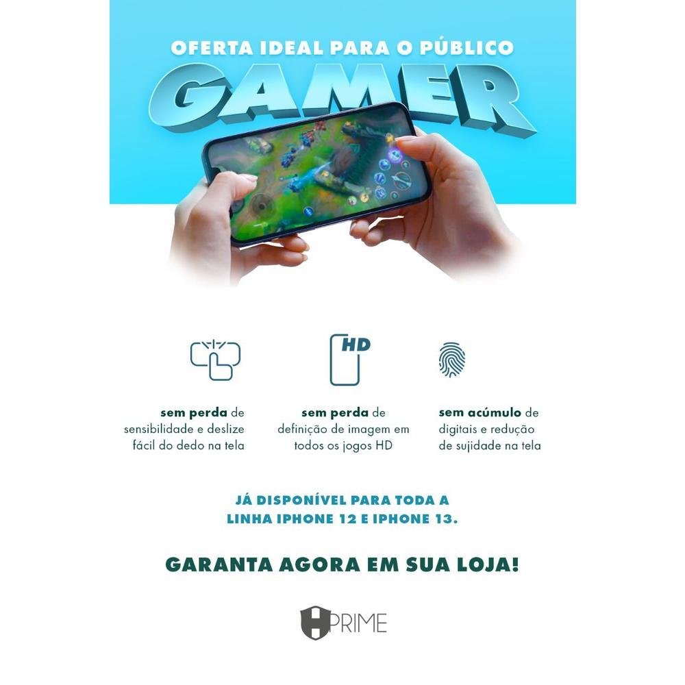 Imagem 2 de 3 do produto Película Hprime Iphone 12 / 12 Pro Colorglass Fosca HD Gamer
