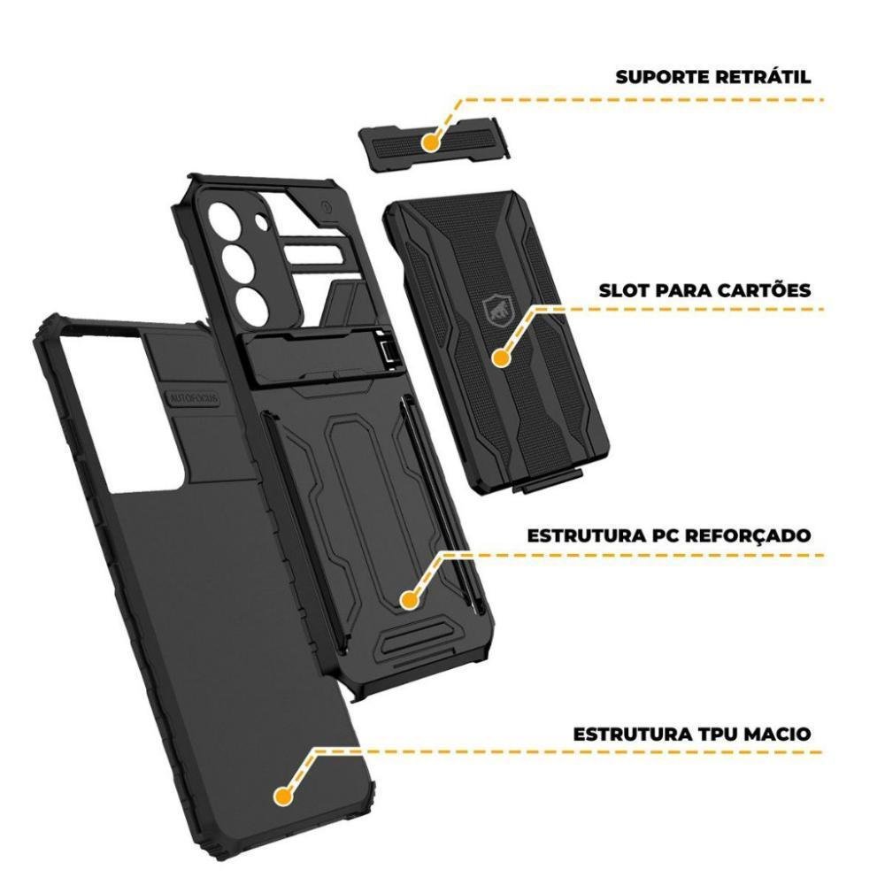 Imagem 3 de 4 do produto Capa Guardian Para Samsung Galaxy S22 Plus - Preta - Gshield
