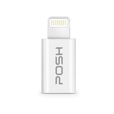 Adaptador Conversor Lightning Micro Usb Iphone Ipad Mini Carrega Transfere Sincroniza Dados Posh Branco