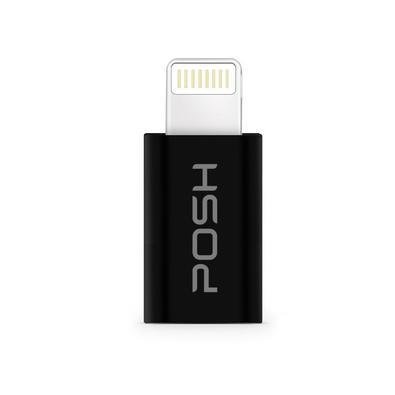 Adaptador Conversor Lightning Micro Usb Iphone Ipad Mini Carrega Transfere Sincroniza Dados Posh Preto