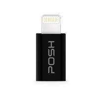 Adaptador Conversor Lightning Micro Usb Iphone Ipad Mini Carrega Transfere Sincroniza Dados Posh Preto
