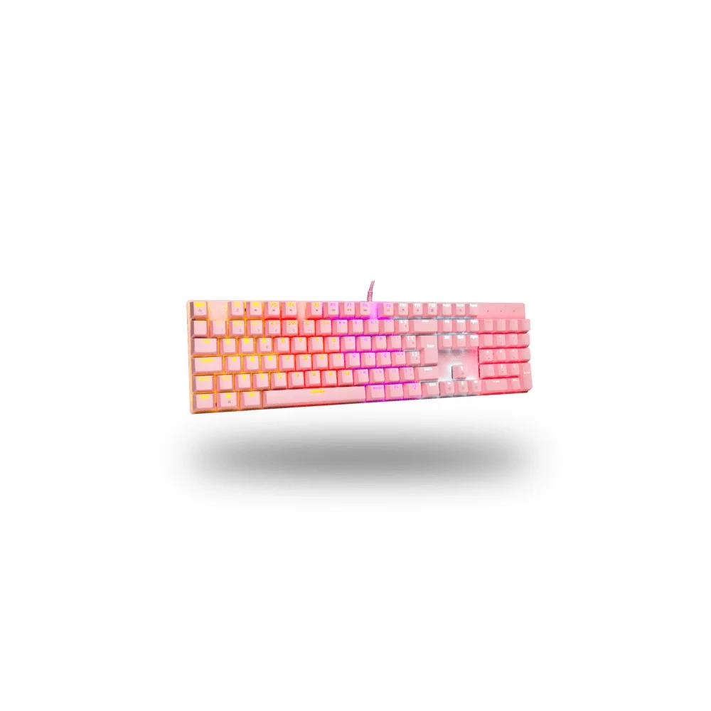 Teclado Mecânico Gamer, RGB, Rosa, Orion Essential Com Led E Switch Blue Teclado Mecânico Gamer, RGB, Rosa, Orion Essential Com Led E Switch Blue
