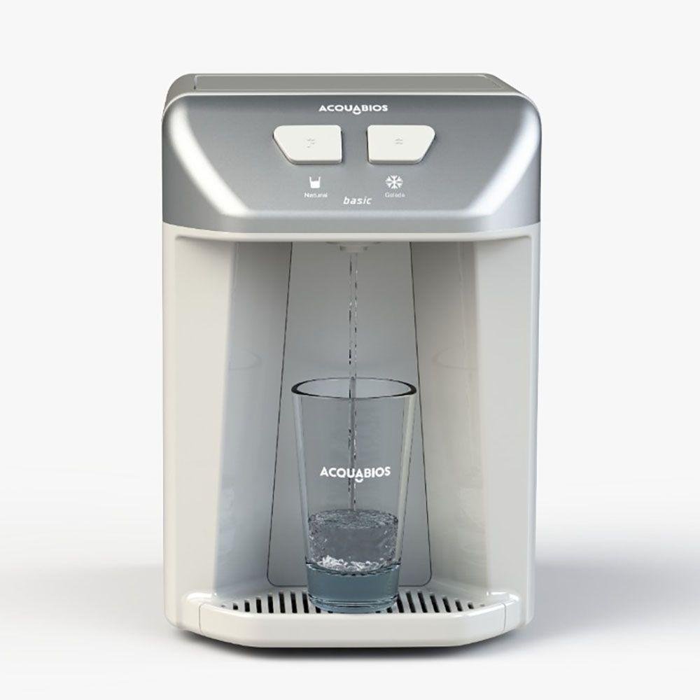 Purificador De Água Acquabios Basic Refrigerado, Branco E Prata - 1008-0113 - Bivolt