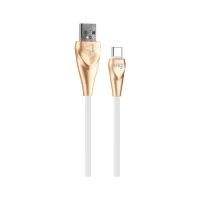 Cabo Usb Tipo-c, Carga Rápida 15w 3a, Conectores Em Liga De Alumínio, 1 Metro, Dourado, Alcwh, Elg