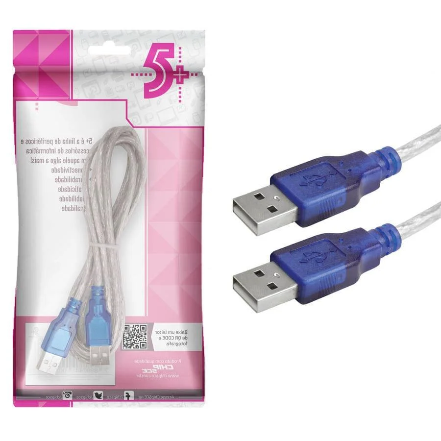 Imagem 2 de 2 do produto Cabo Usb A-macho - A-macho 1,8 Metros 2.0 Chip Sce - 018-0069 - 5