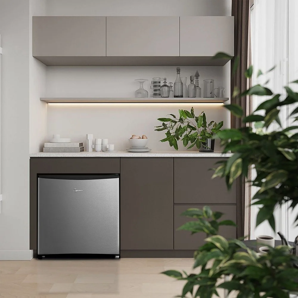 Imagem 4 de 5 do produto Frigobar Midea, Preto Com Inox, 45l, 60hz - MRC06B2-X - 220V