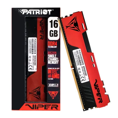 Memória Patriot Viper, 16GB, 3200MHz, Para Desktop - PVE2416G320C8
