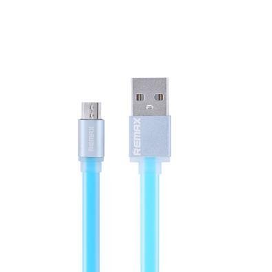 Cabo Flat Micro Usb Para Usb Celular 1 Metro - Azul
