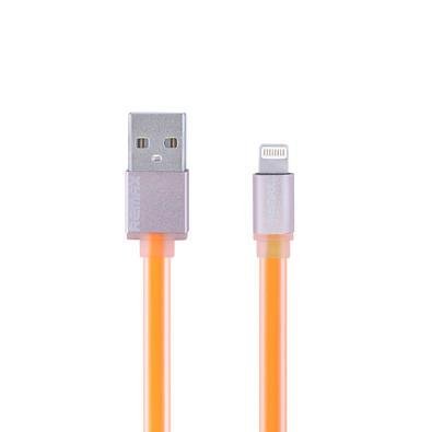 Cabo Flat Lightning Para Usb 1 Metros - Laranja