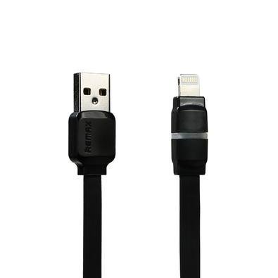 Cabo Flat Lightning Para Usb, Led Indicador De Carga 1m - Preto