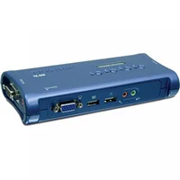 Trendnet Chaveador KVM, Teclado + Vídeo + Mouse, USB, Com 4 Portas, Com Áudio E 4x Cabos Kvm Inclusos - Tk-409k