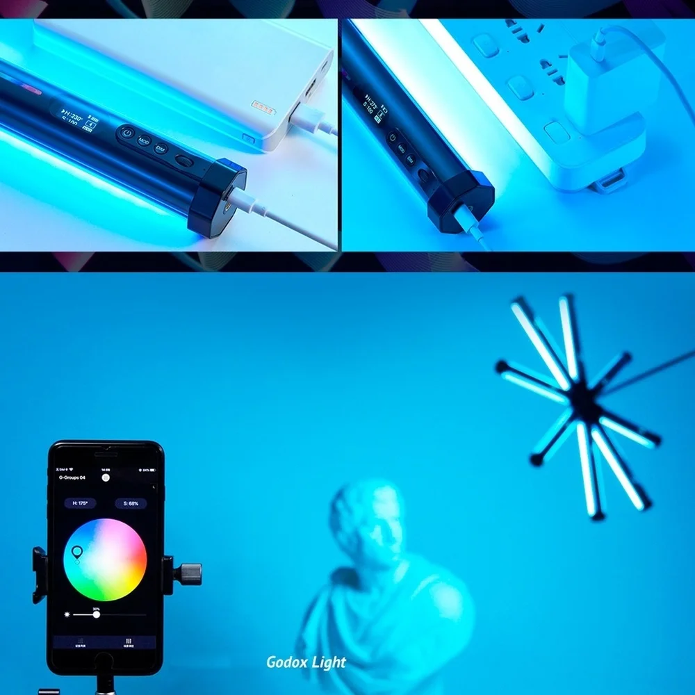 Basto De Led Rgb Godox Tl30 KaBuM