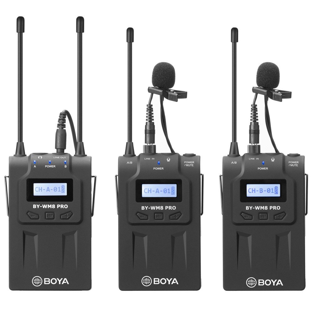 Microfone de Lapela Sem Fio BOYA BY-WM8 PRO K2