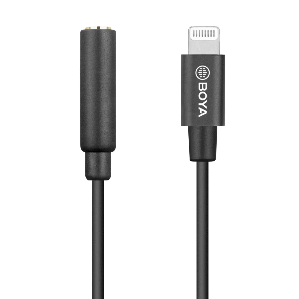 Imagem 3 de 4 do produto Cabo Adaptador Boya BY-K3, Para IOS, Conversor De P2, Para Lightning