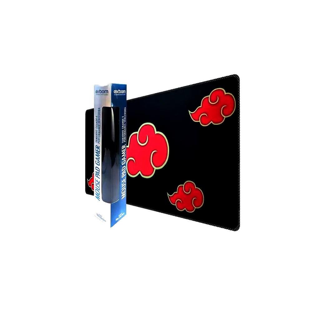 Imagem 4 de 5 do produto Mouse Pad Gamer Exbom Speed Grande 70x35cm, Naruto Akatsuki