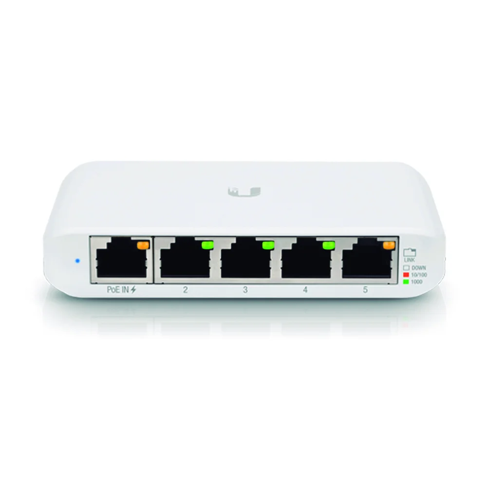 Imagem 4 de 5 do produto Switch 5 Portas Ubiquiti,10/100/1000 Gigabit, Mesa Flex Mini Usw-flex-mini