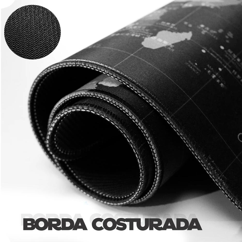 Mouse Pad Gamer Criarte, Speed, Extra Grande, 80x40 Cm, Mapa Mundi Preto Premium Mouse Pad Gamer Criarte, Speed, Extra Grande, 80x40 Cm, Mapa Mundi Preto Premium