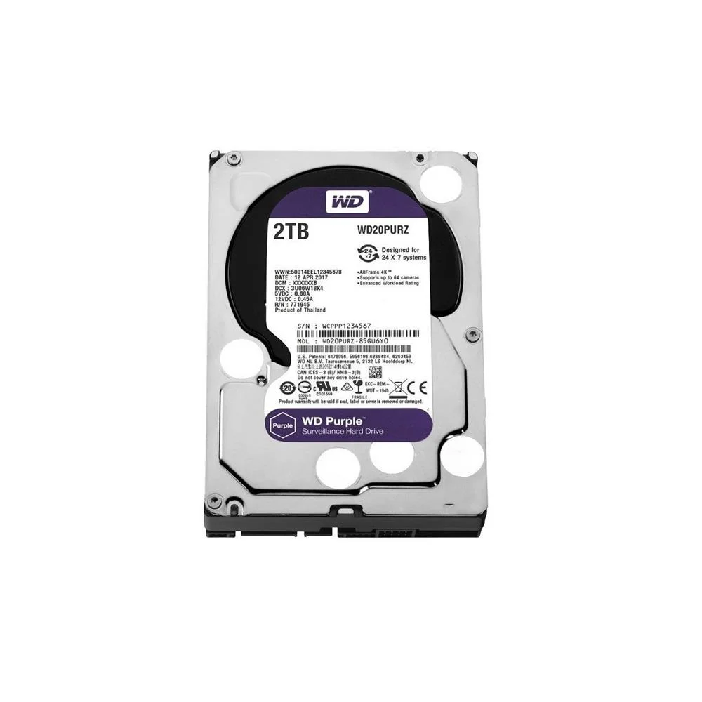 3521 WD Purple 2TB 3.5インチ HDD 新品 動作確認　4台 Amazon | Western Digital 2TB WD パープル 監視 内蔵ハードドライブ