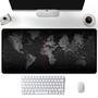 Mouse Pad Gamer, Speed, Extra Grande, 120x60 Cm - Mapa Mundi Preto Premium