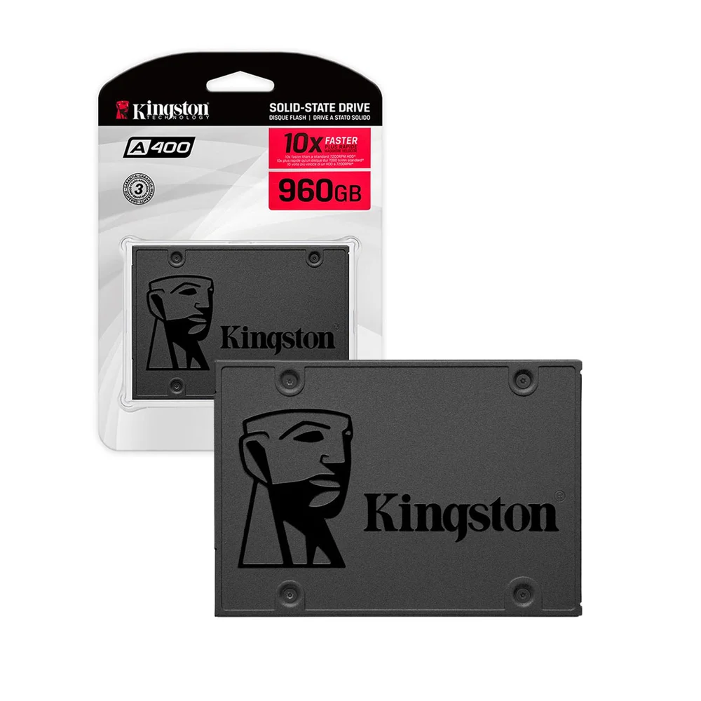 HD SSD 960GB Kingston A400, Sata III 6GB/S, Leitura 500MB/S, Gravação 450MB/S - Sa400s37/960g