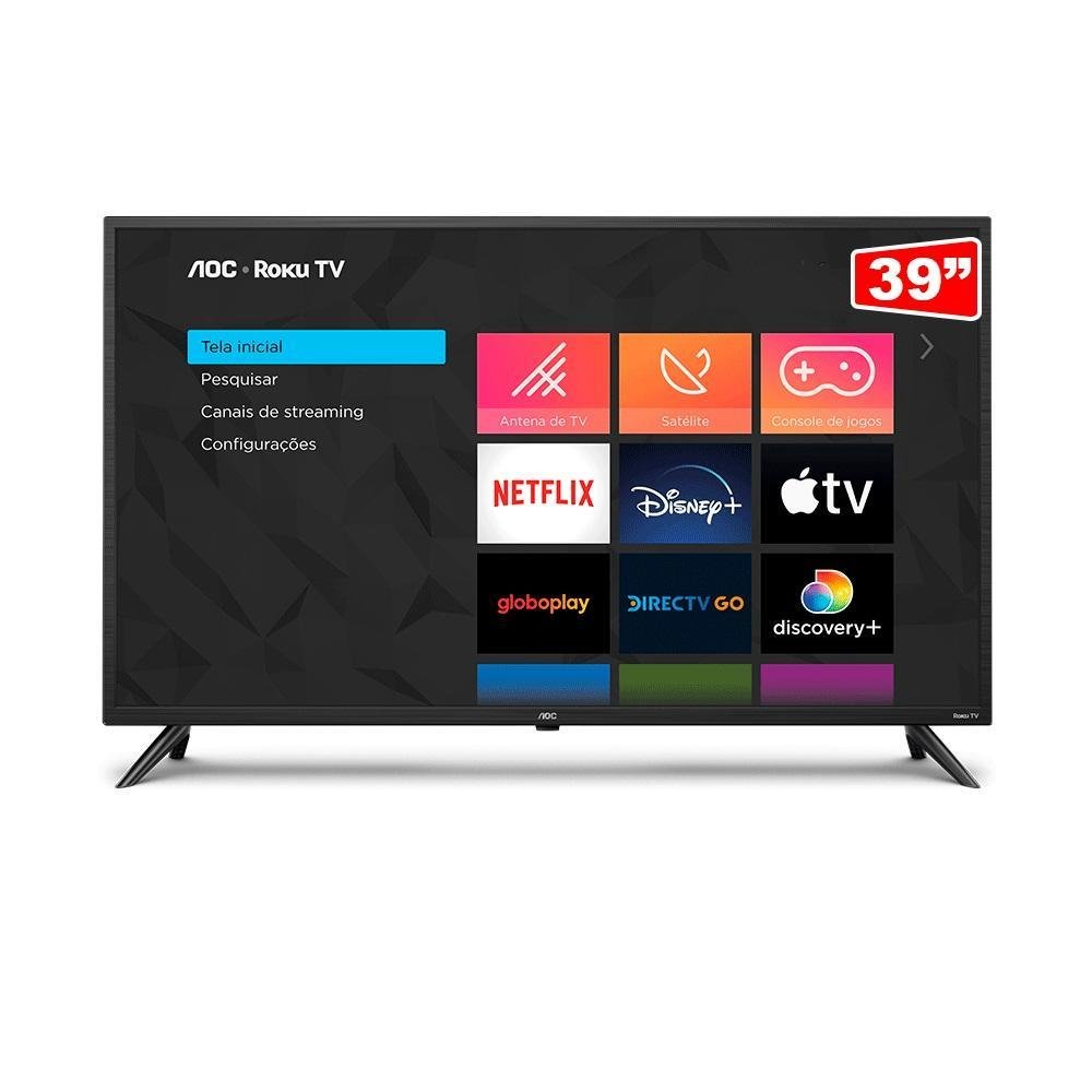 Smart Tv 39 Led Hd Aoc Roku Hdmi Usb KaBuM 