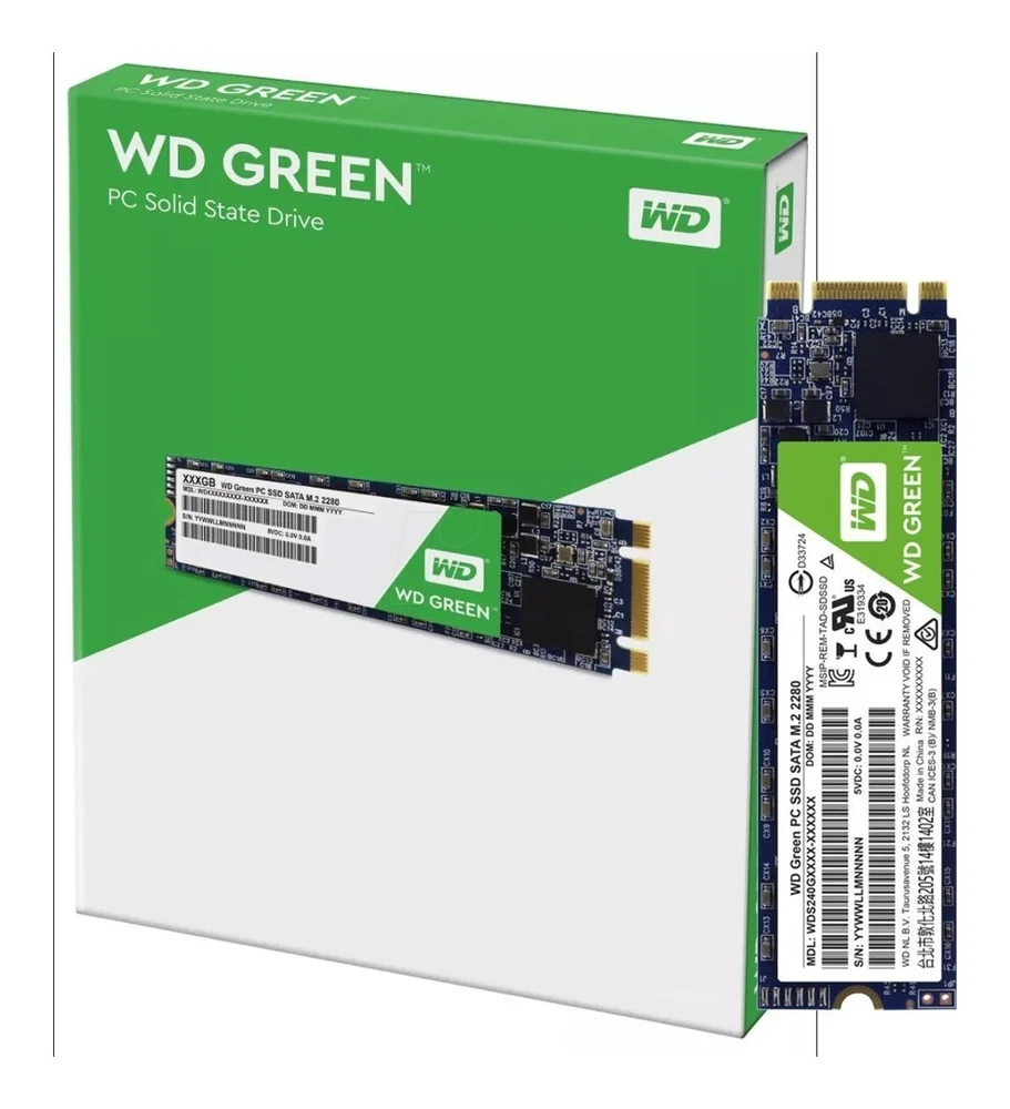 Imagem 2 de 5 do produto M.2 Sata 480gb WD Green Wds480g3g0b