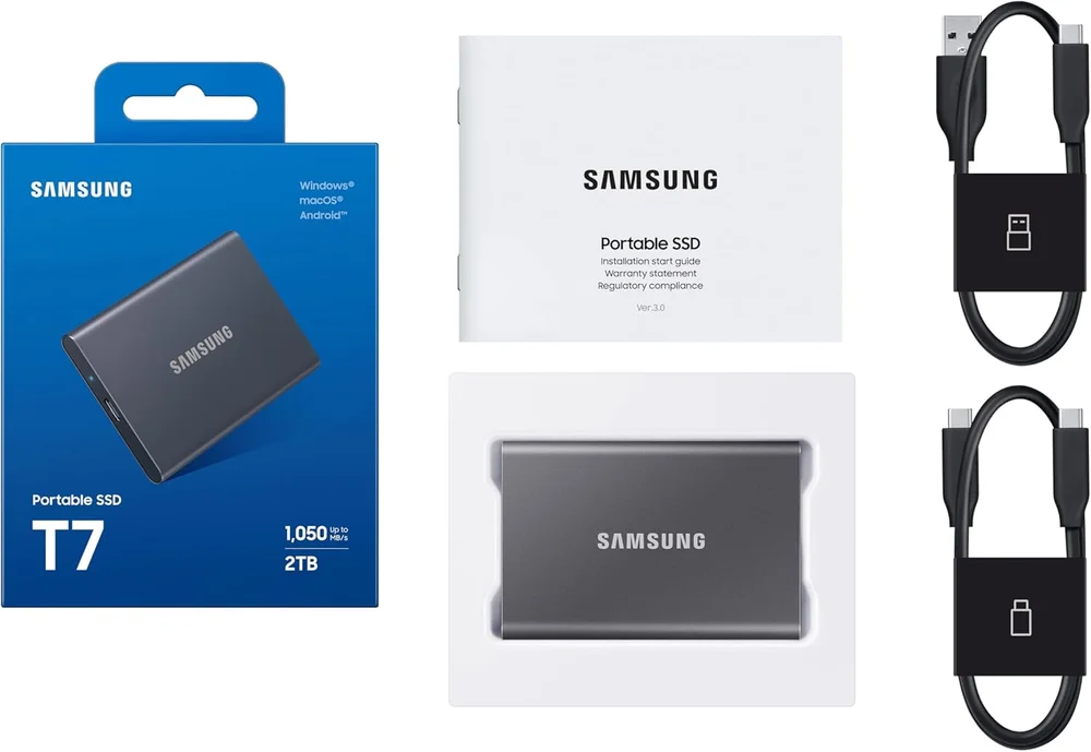 SSD portátil 2TB T7 USB 32 MUPC2T0T SAMSUNG KaBuM