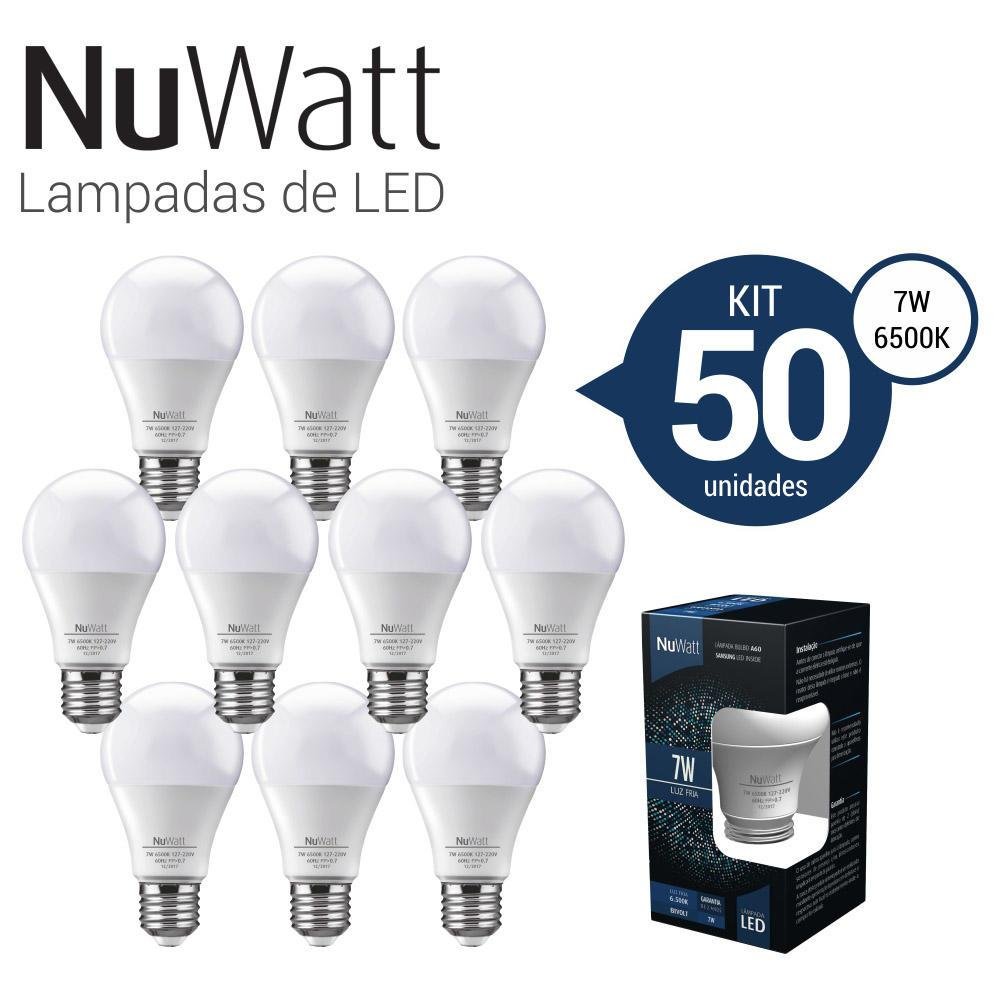 Imagem 3 de 3 do produto Kit 50 Lampada Led, Bulbo 7w, Samsung A60 E27, Luz Branca Fria