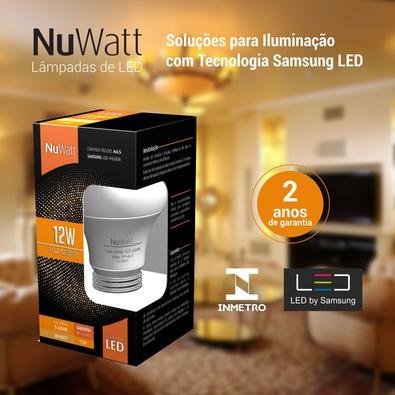 Kit 50 Lampada Led, Bulbo 12w, Samsung A60 E27, Luz Amar Quente — foto 3