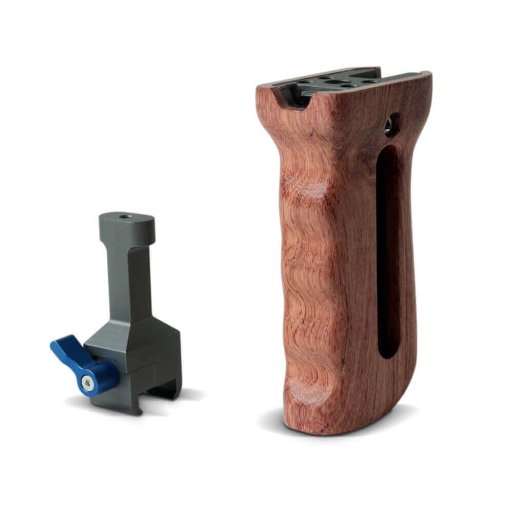 Imagem 3 de 4 do produto Punho Handle Lateral De Madeira, Mamen S1-M3, Com Braçadeira Nato, Para Gaiola Cage