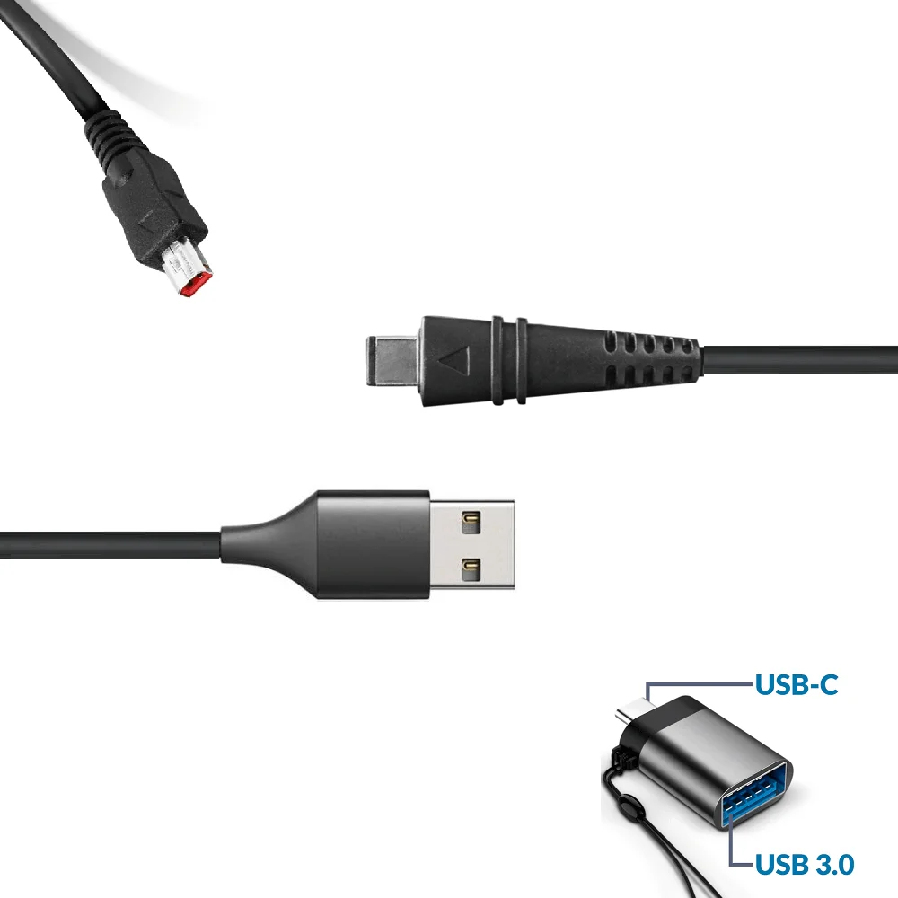 Imagem 5 de 5 do produto Cabo De Alimentação, Ac Aa-ma9 Usb, Para Filmadoras Samsung Com Adaptador Usb-c