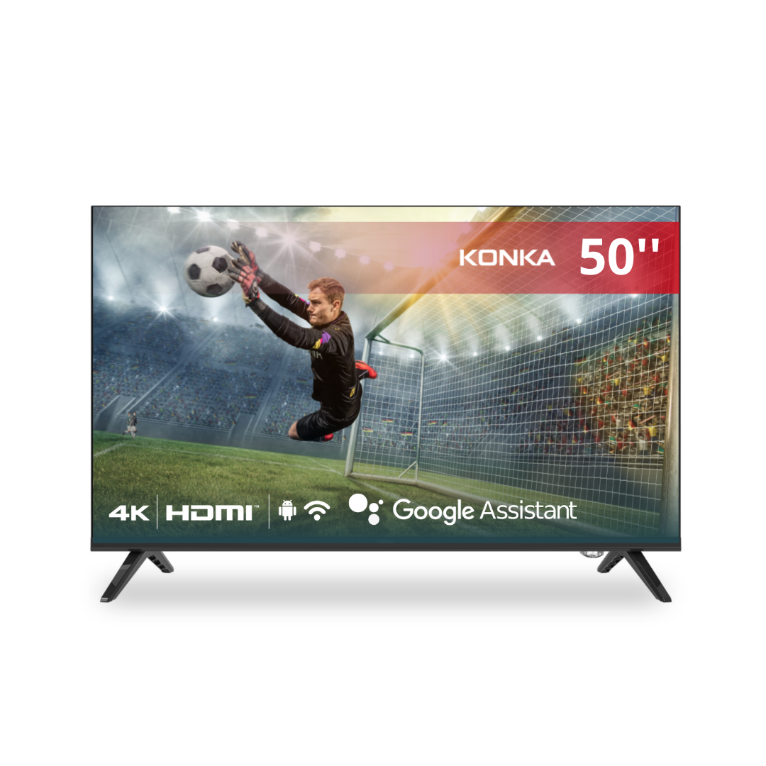Smart TV LED Konka 50 Polegadas 4K, UHD, Bluetooth, Design Sem Bordas, Comando Por Voz, Google Assistant, Android TV - KDG50