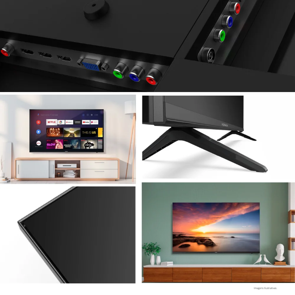 Smart Tv Konka Led 32 Design Sem Bordas KaBuM