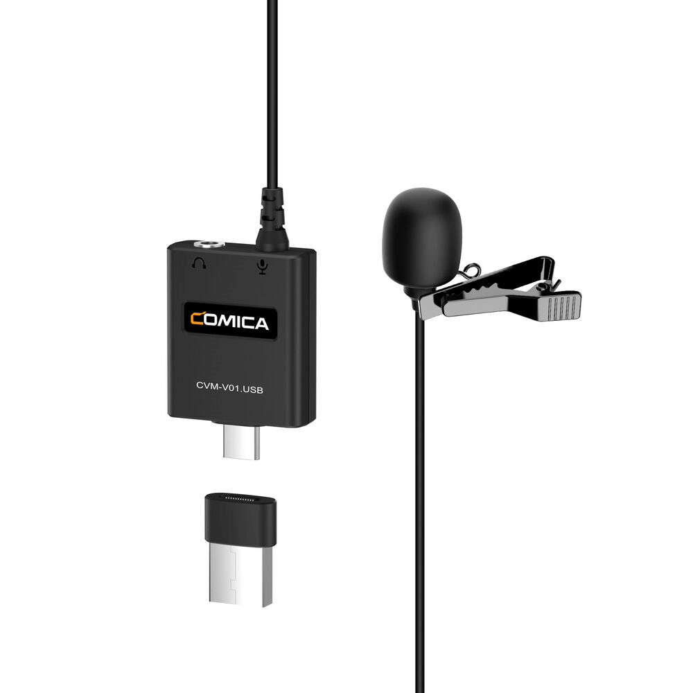 Microfone De Lapela, Comica, Cvm-v01.usb, Condensador, Omnidirecional Para Smartphones (usb-c)