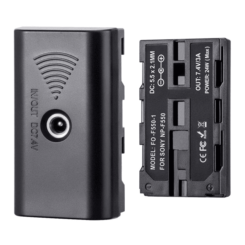 Adaptador Dummy Com Acoplador, Np-f550, F570, Para Filmadoras, Monitores E Iluminadores, Bivolt