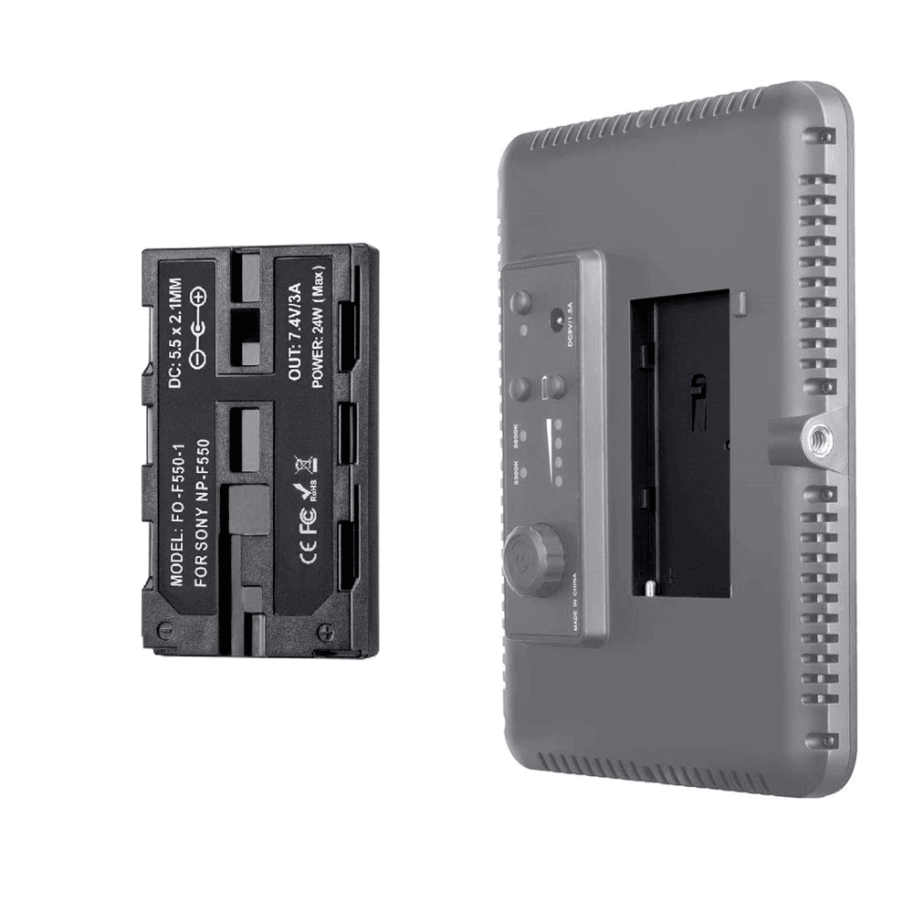 Adaptador Dummy Com Acoplador, Np-f550, F570, Para Filmadoras, Monitores E Iluminadores, Bivolt