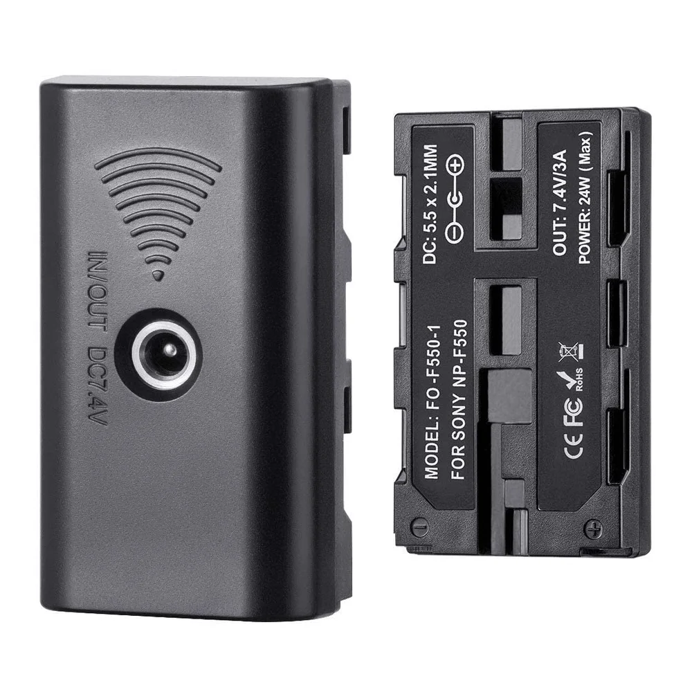 Adaptador Dummy Com Acoplador, Np-f550, F570, Para Filmadoras, Monitores E Iluminadores, Bivolt