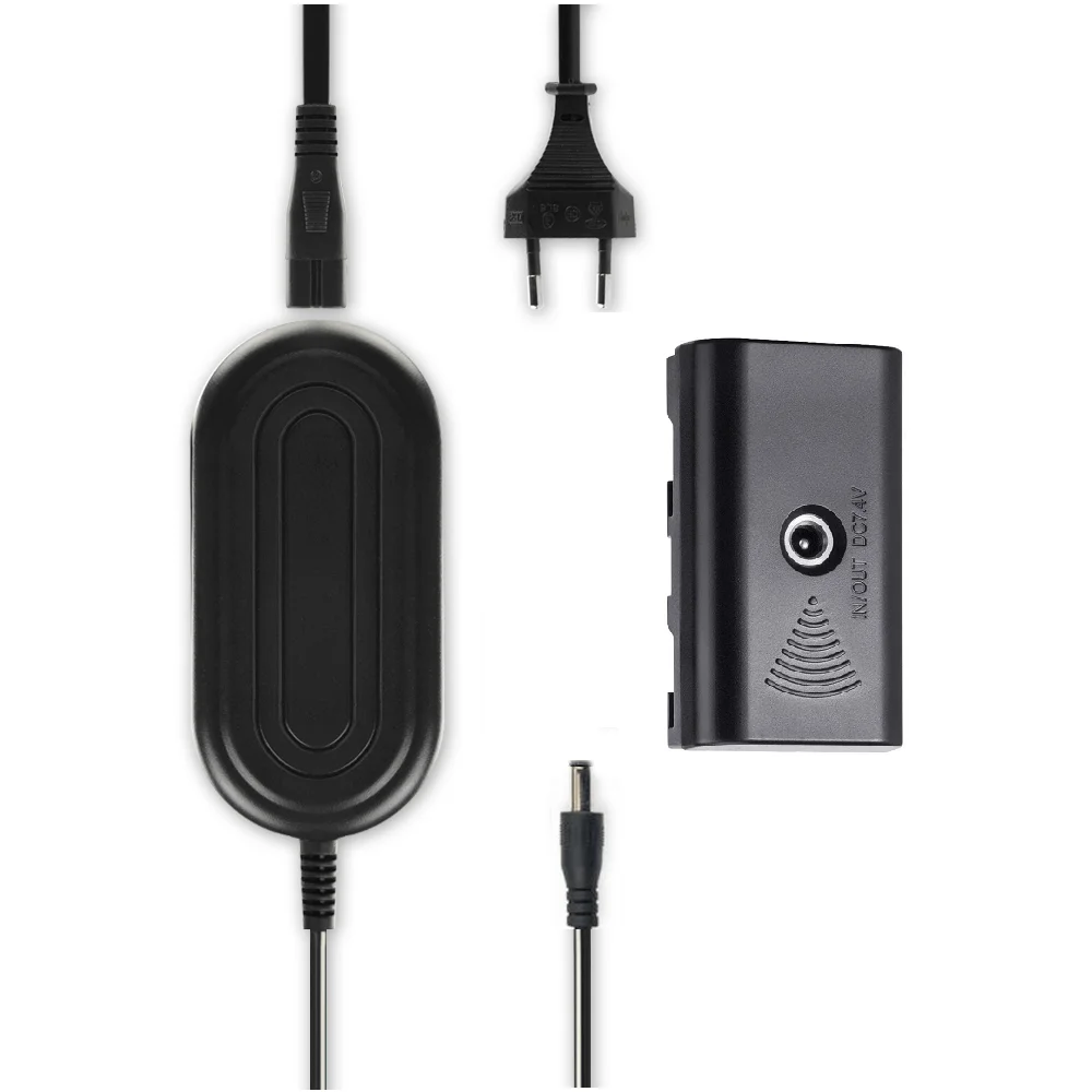 Adaptador Dummy Com Acoplador, Np-f550, F570, Para Filmadoras, Monitores E Iluminadores, Bivolt